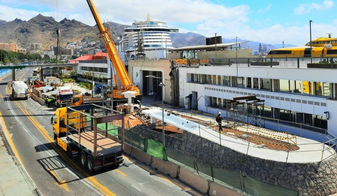 Puertos de Tenerife inicia el montaje de la pasarela del edificio puerto-ciudad